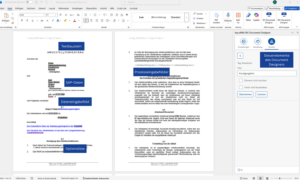 Beispiele für Steuerelemente des Document Desingers